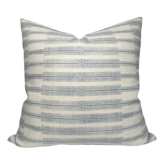 Indro Linen Pillow Cover in Blue, 22x22 Pillow For Sale