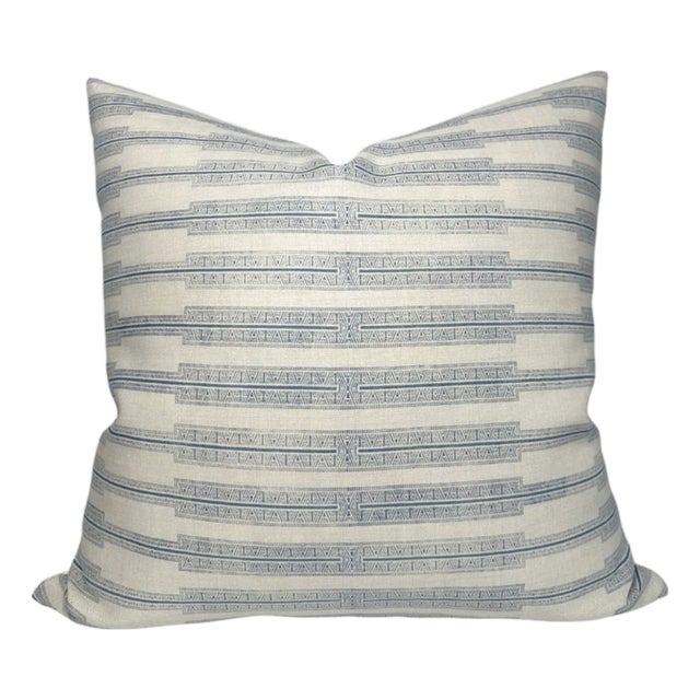 Indro Pillow Cover in Blue For Sale
