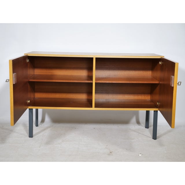 Mid-Century Wooden Sideboard with Metal Legs, 1960s For Sale - Image 4 of 9