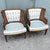 Vintage Hollywood Regency Cane Tufted Barrels Chairs - A Pair For Sale - Image 9 of 9