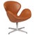 Tan Swan Swivel Chair attributed to Arne Jacobsen for Fritz Hansen, Denmark, 1960s For Sale - Image 8 of 8