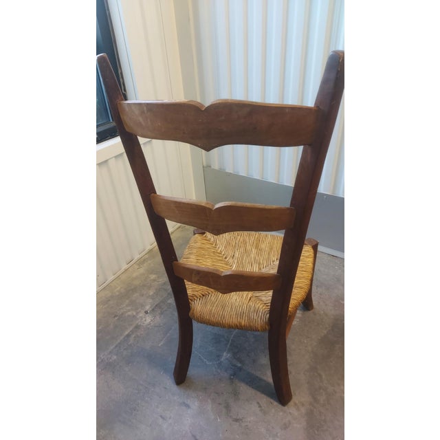 Pair of Antique Italian Ladder-Back Milking Chairs — 19th Century For Sale In Raleigh - Image 6 of 8