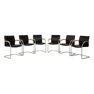 S 79 Leather Chairs from Thonet, Set of 6 For Sale
