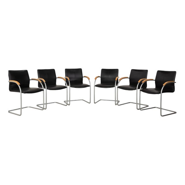 S 79 Leather Chairs from Thonet, Set of 6 For Sale