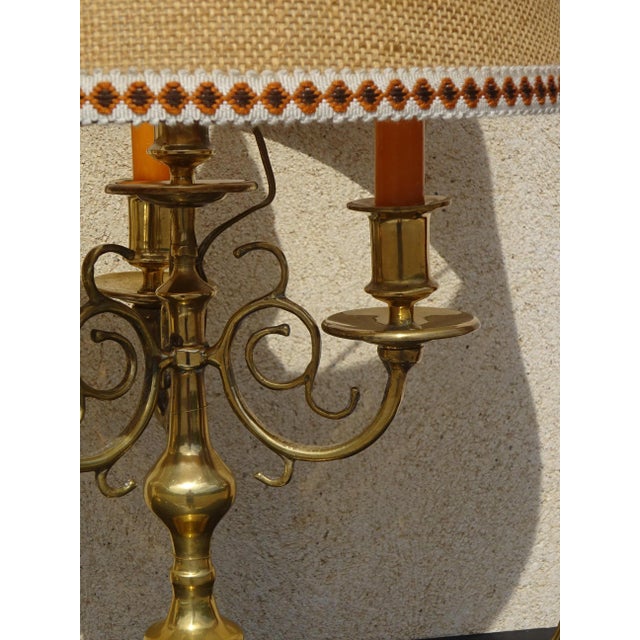 Copper Candlestick Bedside Lamps, 1890s, Set of 2 For Sale - Image 16 of 18