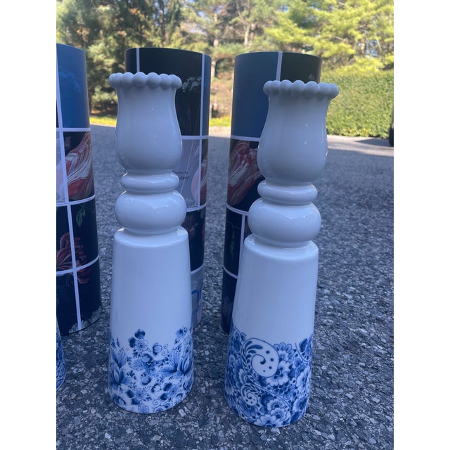 Ceramic Early 21st Century Marcel Wanders Delft Blue Vases - Collection of 6 For Sale - Image 7 of 10