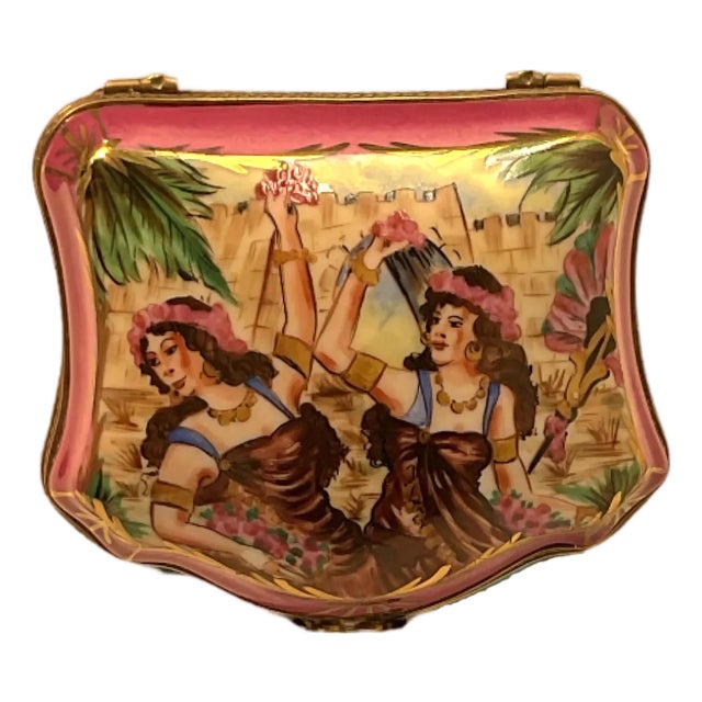 Vintage Porcelain Trinket Box For Sale