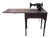 Vintage 1930s Singer Electric Sewing Machine in Original Wooden Cabinet With Extension Leaf For Sale