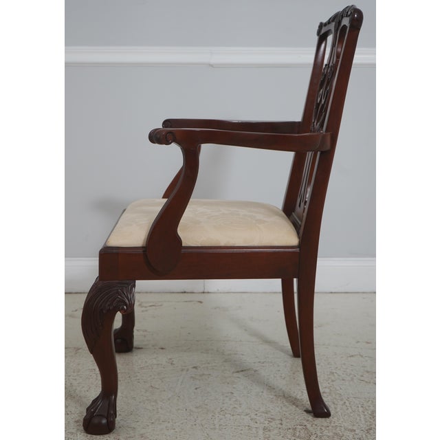 Chippendale Set of 8 Baker Chippendale Clawfoot Mahogany Dining Chairs For Sale - Image 3 of 18