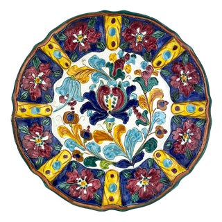 Vintage Sgraffito Plate by Mancinelli, 1950s For Sale