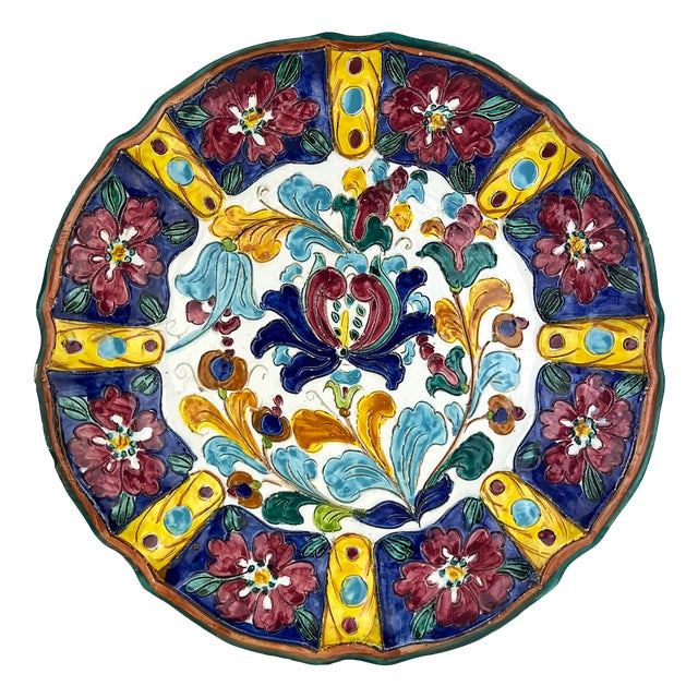Vintage Sgraffito Plate by Mancinelli, 1950s For Sale