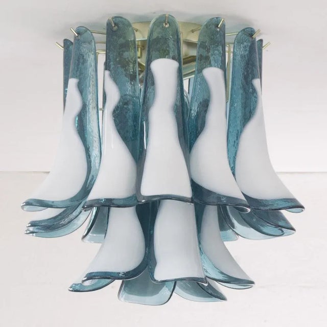 Gold Ceiling Light in Muarno Glass, Italy, 1990s For Sale - Image 8 of 12