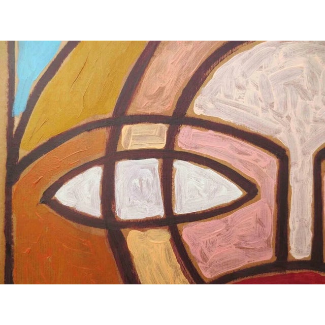 Intersections is an oil painting on paper with a wooden support, a wooden rod serves as a frame. This painting is part of...