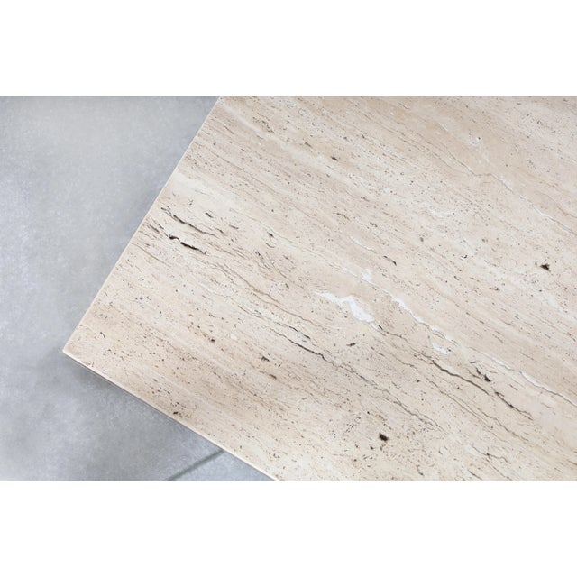 1970s Monumental Italian Travertine Coffee Table For Sale - Image 10 of 11