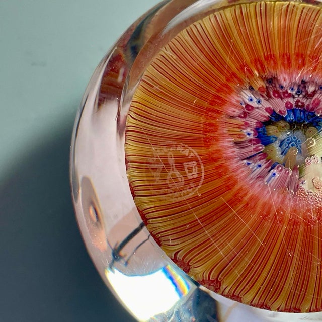1970s Baccarat Floral Millefiori Glass Paperweight 1970 Limited Edition #69 For Sale - Image 5 of 12
