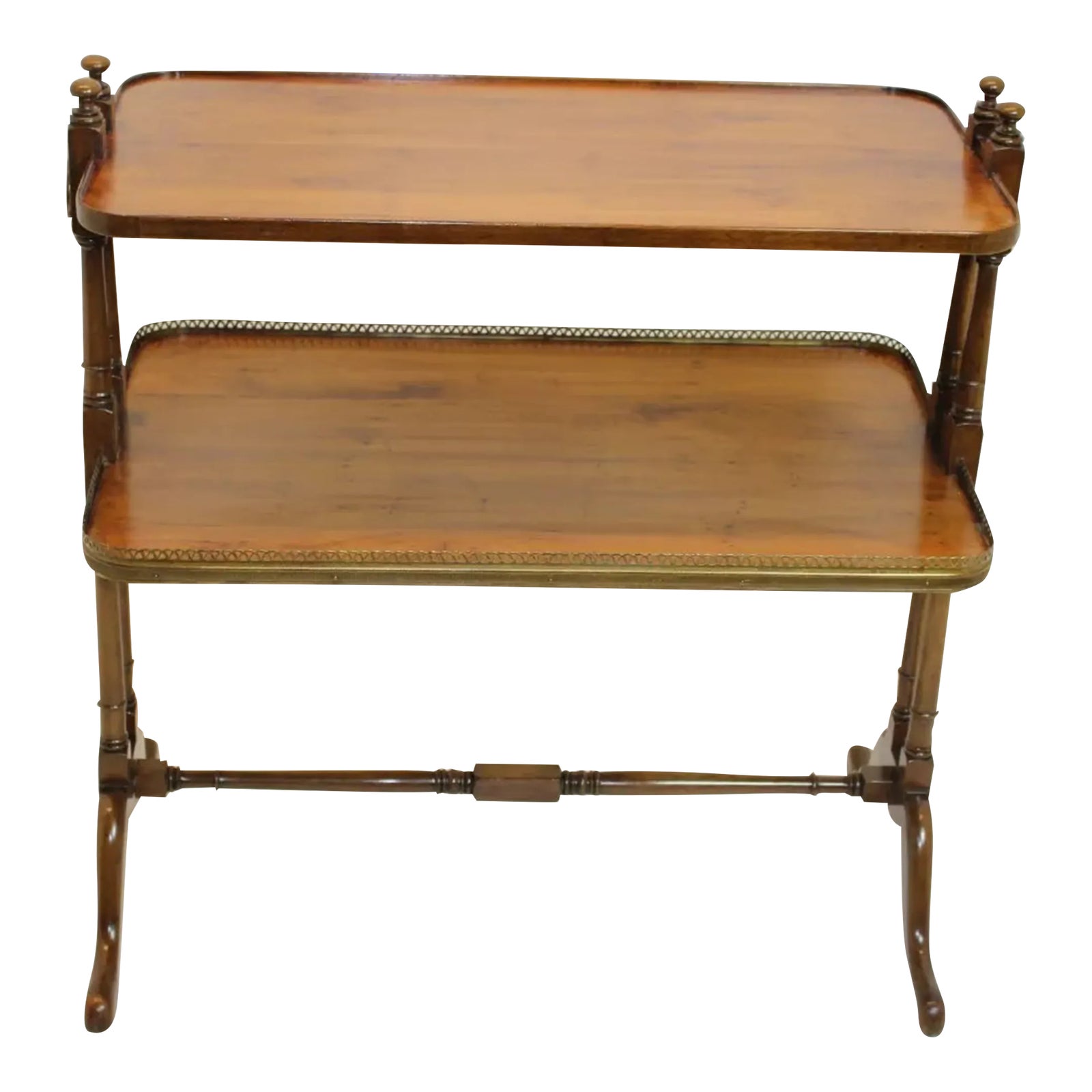 Mid 20th Century Regency Maple Server Sofa Table Labeled Old Colony ...