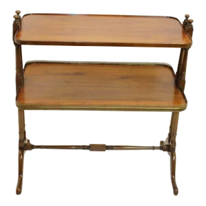 Mid 20th Century Regency Maple Server Sofa Table Labeled Old Colony Furniture