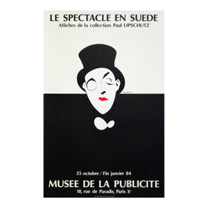 1984 French Exhibition Poster, Musée De La Publicité «Le Spectacle en Suede» - Einar Nerman