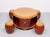 Love this oriental style Drum table. Made of Wood and comes with a surprise. Inside the table behind the curved panels are...