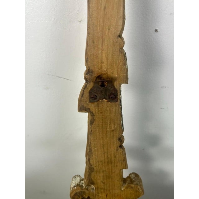 19th Century French Rococo Wall Mirror, Hand-Carved Wood, Distressed For Sale - Image 17 of 17