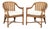 Pair of McGuire Organic Modern Rattan and Cane Armchairs For Sale