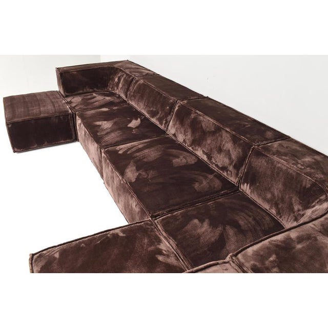 Chocolate Brown Cor Trio Sectional Sofa, Germany, Switzerland, 1972, Set of 11 For Sale - Image 13 of 18