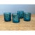 Mid-Century Modern Vintage Blue Embossed Glass Shot Glasses - Set of 4 For Sale - Image 3 of 12