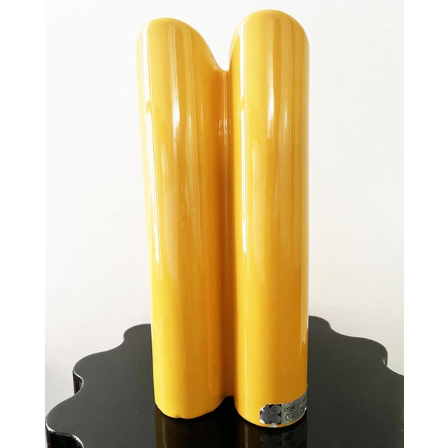 Vintage Yellow Four-Leaf Clover Vase by Pierre Cardin, 1970s For Sale - Image 4 of 7