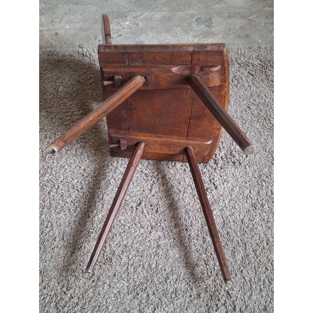 Antique Alpine Peasant Chair with Cut-Out Heart, 1700s For Sale - Image 5 of 8