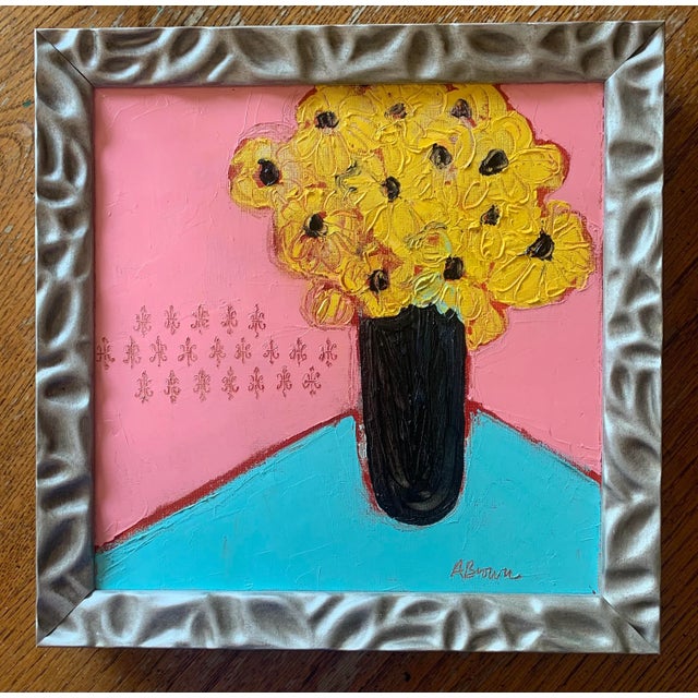 Original Contemporary Alexandra Brown Pop Still Life Oil Painting Framed For Sale - Image 4 of 5