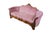 Victorian Antique Victorian American Empire Serpentine Walnut Pink Camelback Sofa Loveseat For Sale - Image 3 of 15