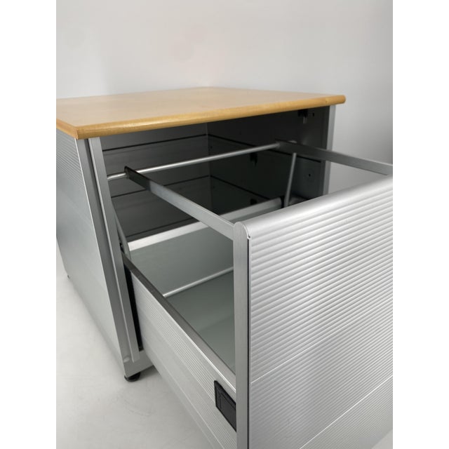 Wood Square Cabinet with Removable Hanging File System from Caimi Export, Italy, 1980s For Sale - Image 7 of 13