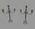 Antique Silverplate Candelabra Pair 3 Light Corinthian Column 22” Tall Ornate For Sale - Image 10 of 10