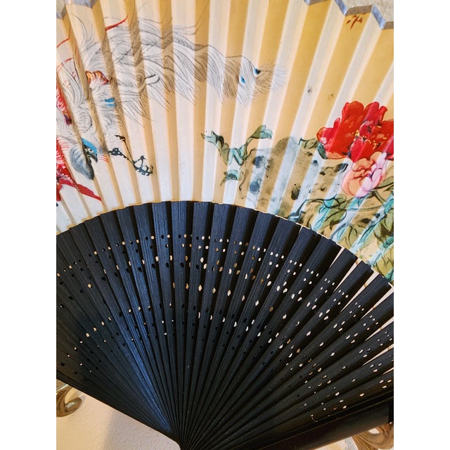Chinese Vintage Hand Held Fan From the Peoples Republic of China For Sale - Image 3 of 9