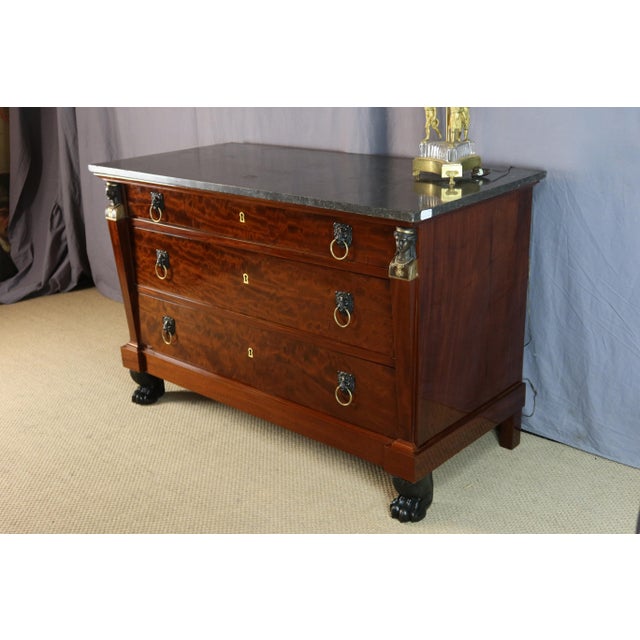 Traditional Antique Empire Chest of Drawers, 1800s For Sale - Image 3 of 13