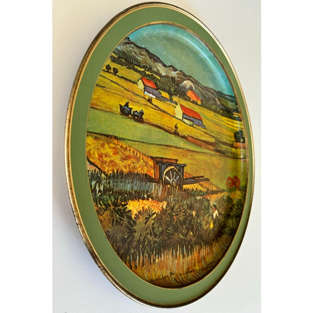 Landscape with Vegetable Garden after Vincent Van Gogh Printed on a Sunshine Biscuit Tin top circa mid 20th century....