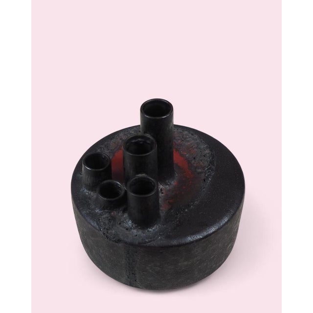Ceramic Brutalist Fat Lava Candleholder, 1970s For Sale - Image 7 of 15