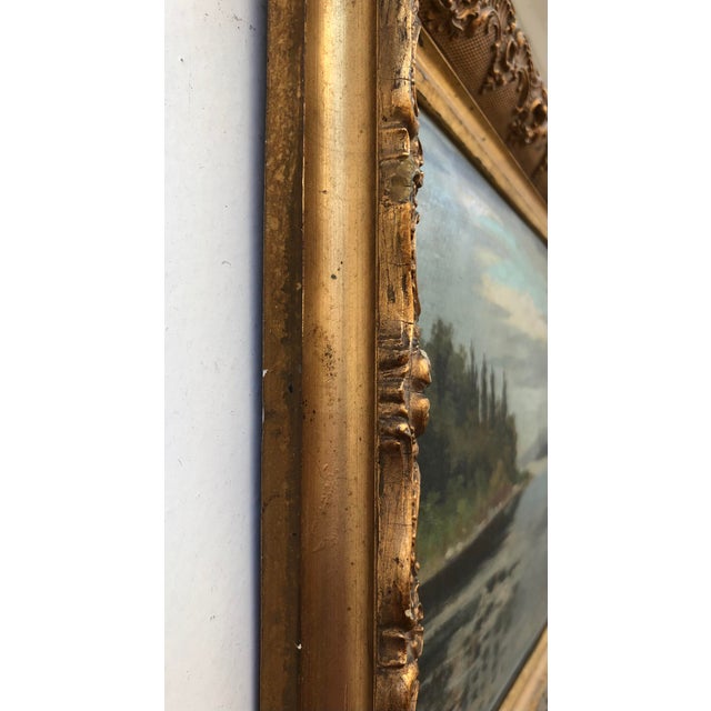 René Martin, Lake Landscape, 1903, Oil on Cardboard, Framed For Sale - Image 7 of 9