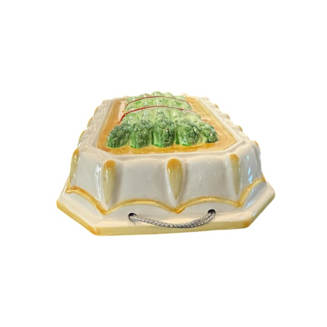 Vintage Majolica Style Asparagus Wall Plaque For Sale - Image 10 of 10