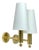 Mid-Century Brass V18 Wall Lights attributed to Eje Ahlgren for Bergboms, Sweden, 1960s, Set of 2 For Sale