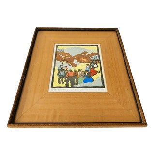 Robert Saurwein, Prozession, 1940s, Pencil, Framed For Sale