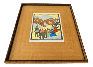 Robert Saurwein, Prozession, 1940s, Pencil, Framed