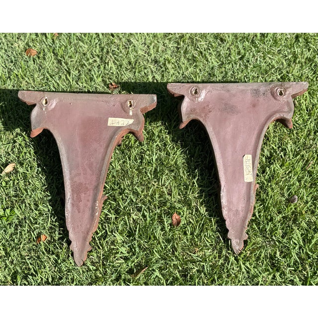 Vintage Neoclassical Acanthus Architectural Wall Corbels, Pair For Sale - Image 10 of 14