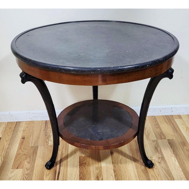 Early 19th Century Early 19th C French Empire "Aux Griffons" Directoire Marble Top Center Table For Sale - Image 5 of 14