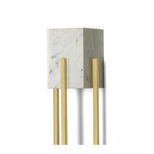 Looshaus Carrara Marble and Brass Wall Lamp by Insidherland For Sale - Image 4 of 6