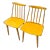 1970s Pair of Danish Yellow Mid Century Chairs- a Pair For Sale