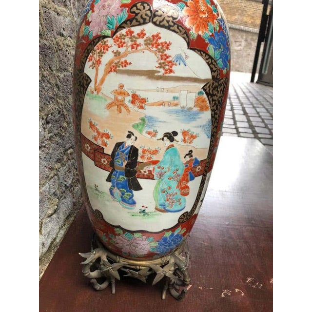 19th Century Japanese Meiji Imari Porcelain Vases, Set of 2 For Sale - Image 11 of 14