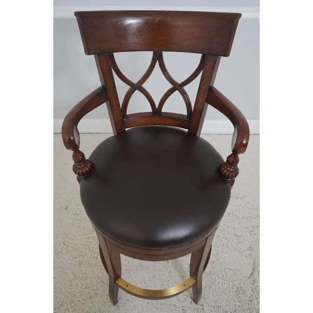 Age: Approx: 20 Years Old Details: Walnut Finish Quality Construction Brown Leather Seats Un-Marked As To Manufacture...