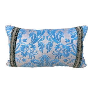 Fortuny Pillow With Antique Trim For Sale