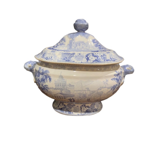 Blue Early 20th Century Blue and White Soup Tureen For Sale - Image 8 of 8